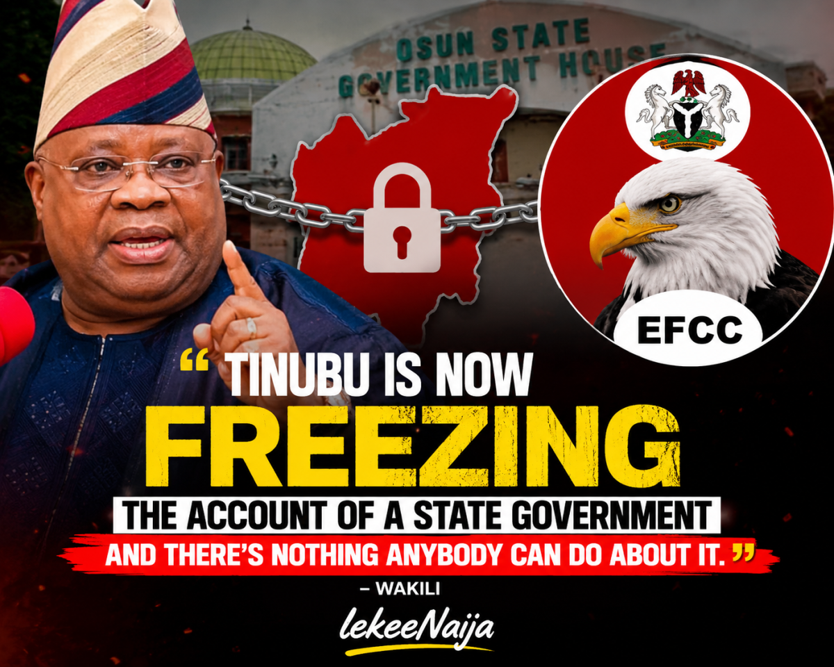 🚨 BREAKING "Tinubu is now freezing the account of a state government and there's nothing anybody ca...