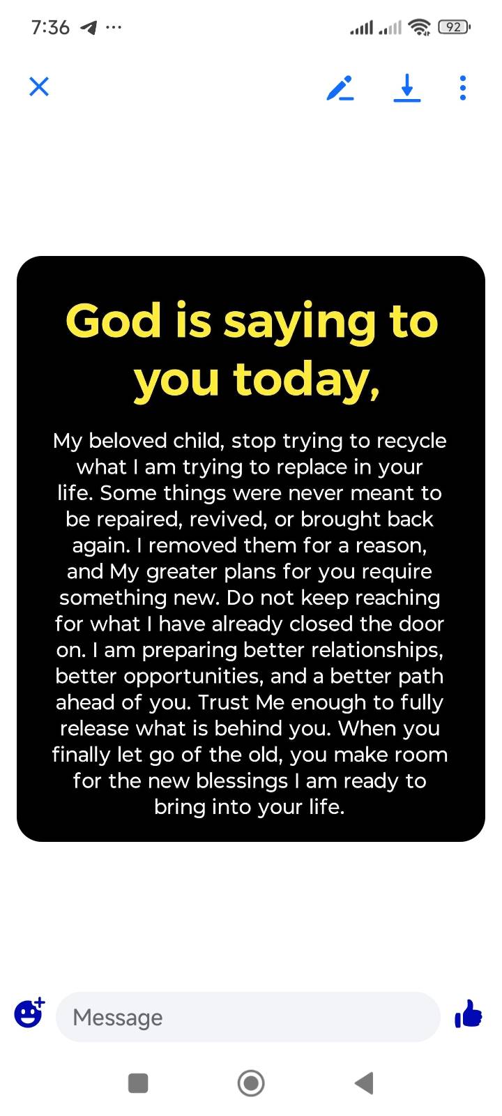 Applicable prayer even to our political situation.