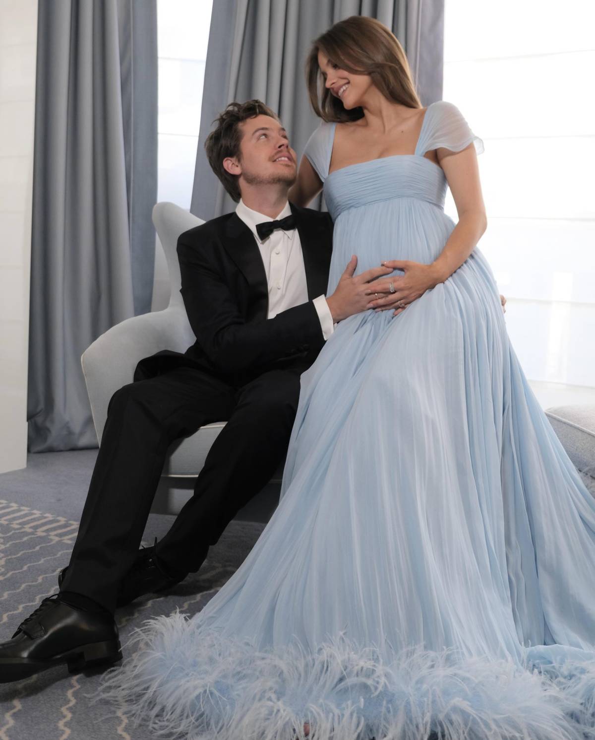 Supermodel Barbara Palvin Sprouse and her husband actor Dylan Sprouse announced they're expecting a...