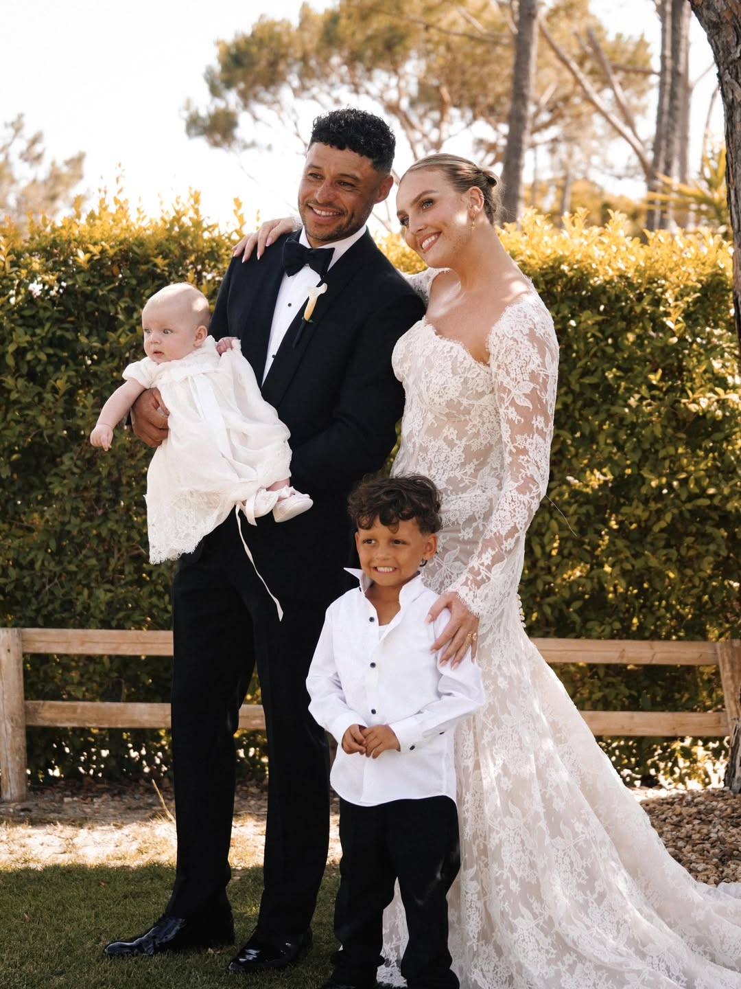 Little Mix star Perrie Edwards married her longtime partner, English football star Alex Oxlade-Chamb...