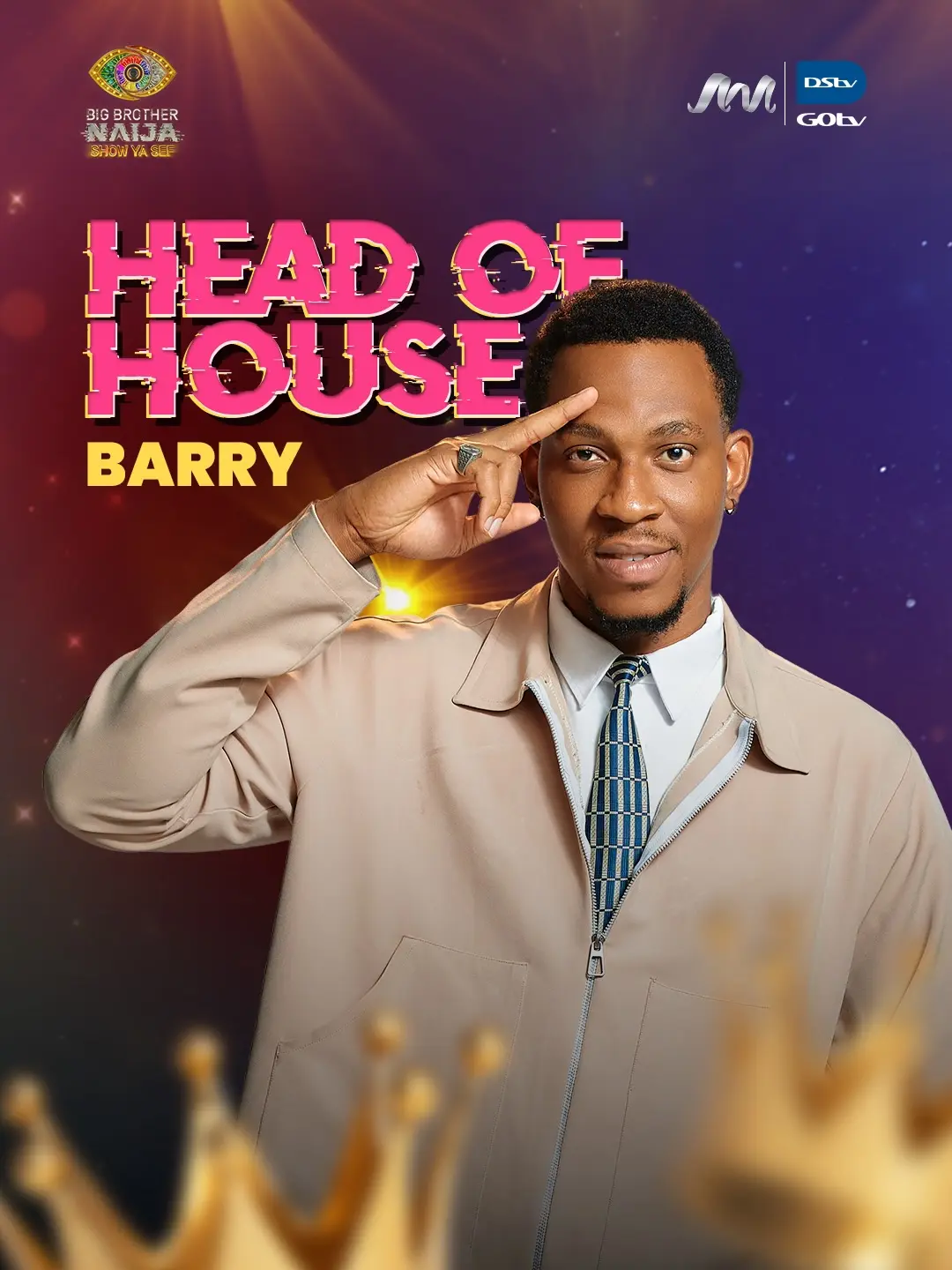 Big Brother Naija Season 11 housemate Barry has become the last Head of House of the 'Show Ya Sef' e...