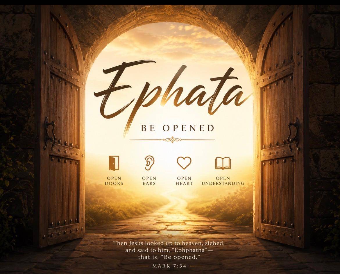 Lord, Ephata—be opened. Open my path, my understanding, and every door aligned with Your purpose.
