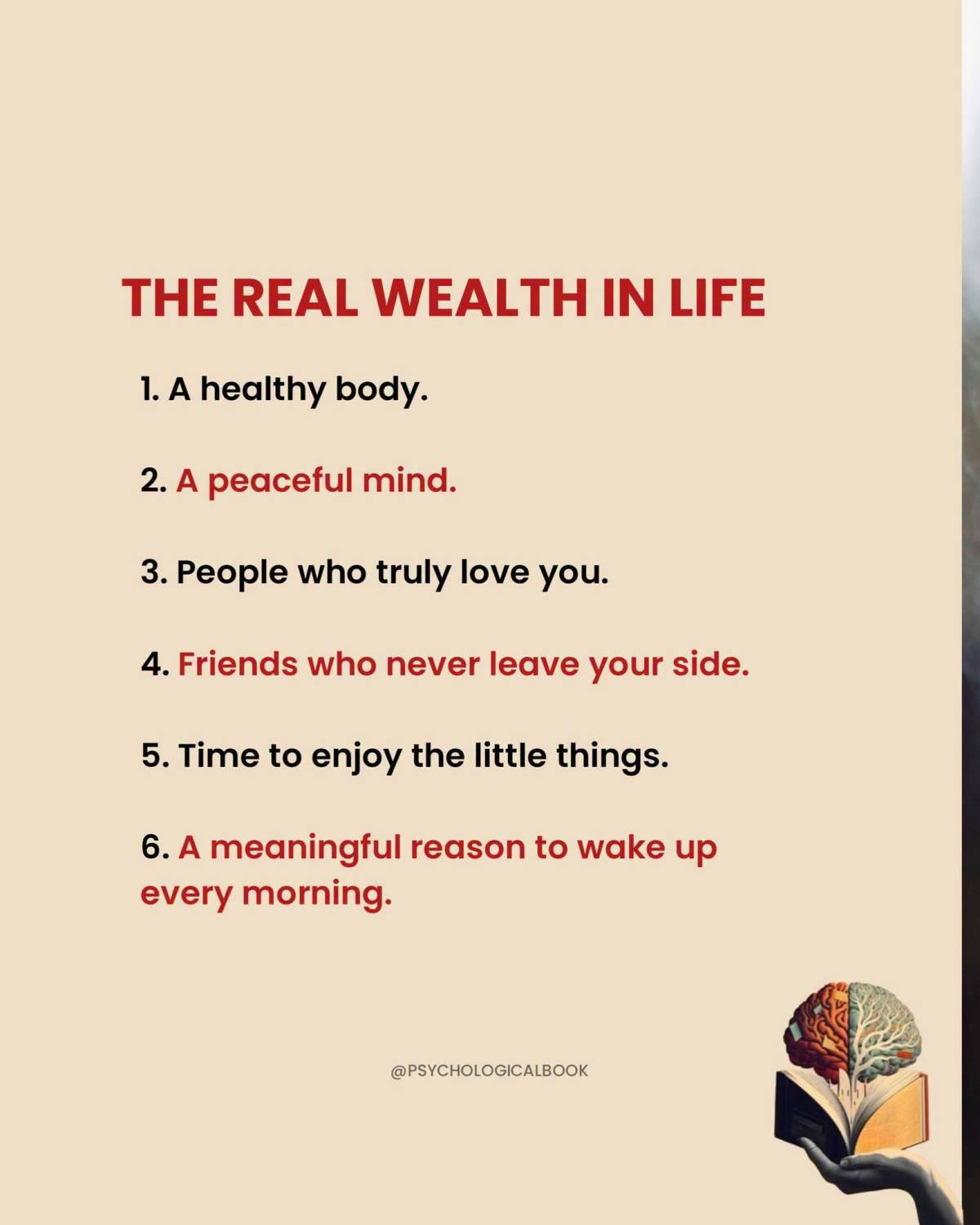 The real wealth in life