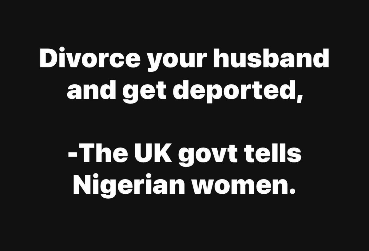 This post is misleading.
The UK Government did NOT say “divorce your husband and get deported,” and...