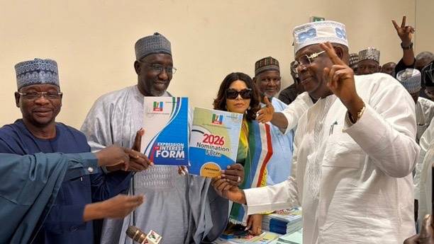Hon. James Faleke has picked up the N100 million APC presidential nomination forms for President Tin...