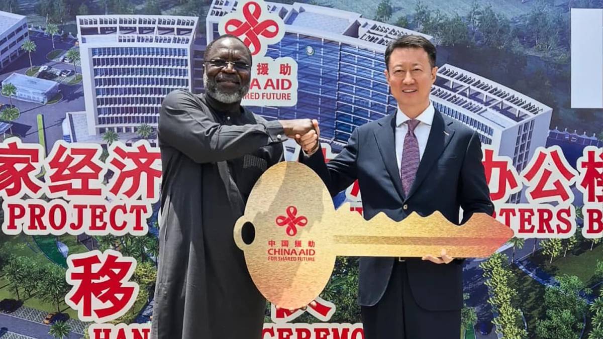China has handed over ECOWAS headquarters in Abuja to President Omar Touray, completed in three year...