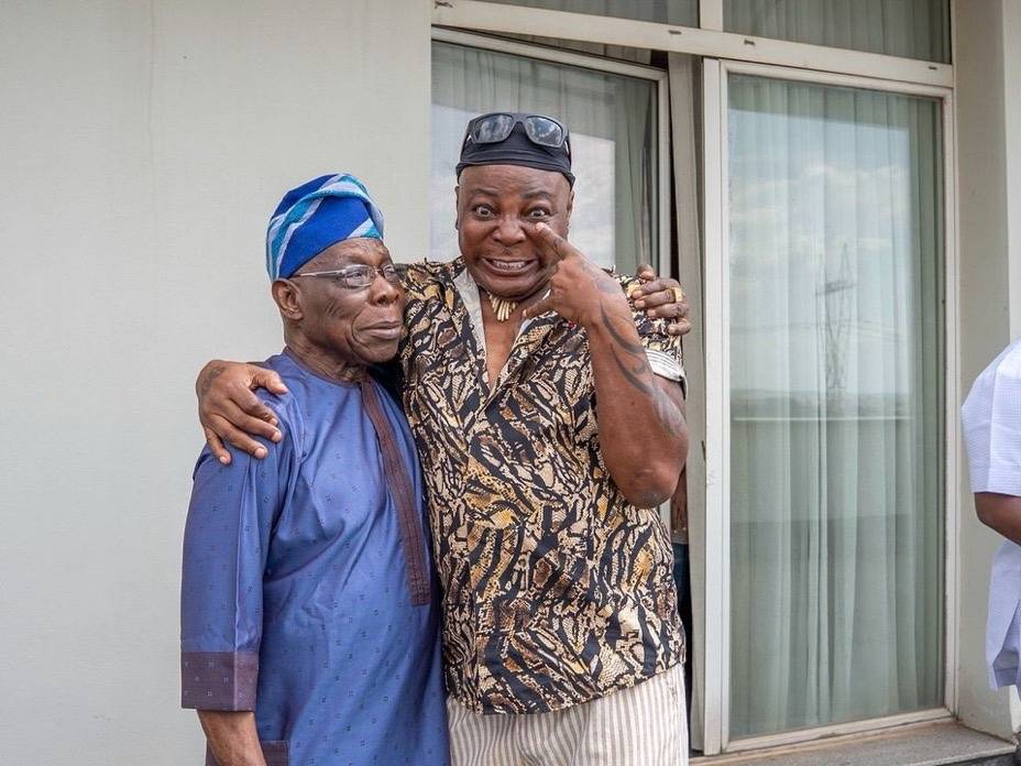 Olusegun Obasanjo hosted Charly Boy in his Otta home