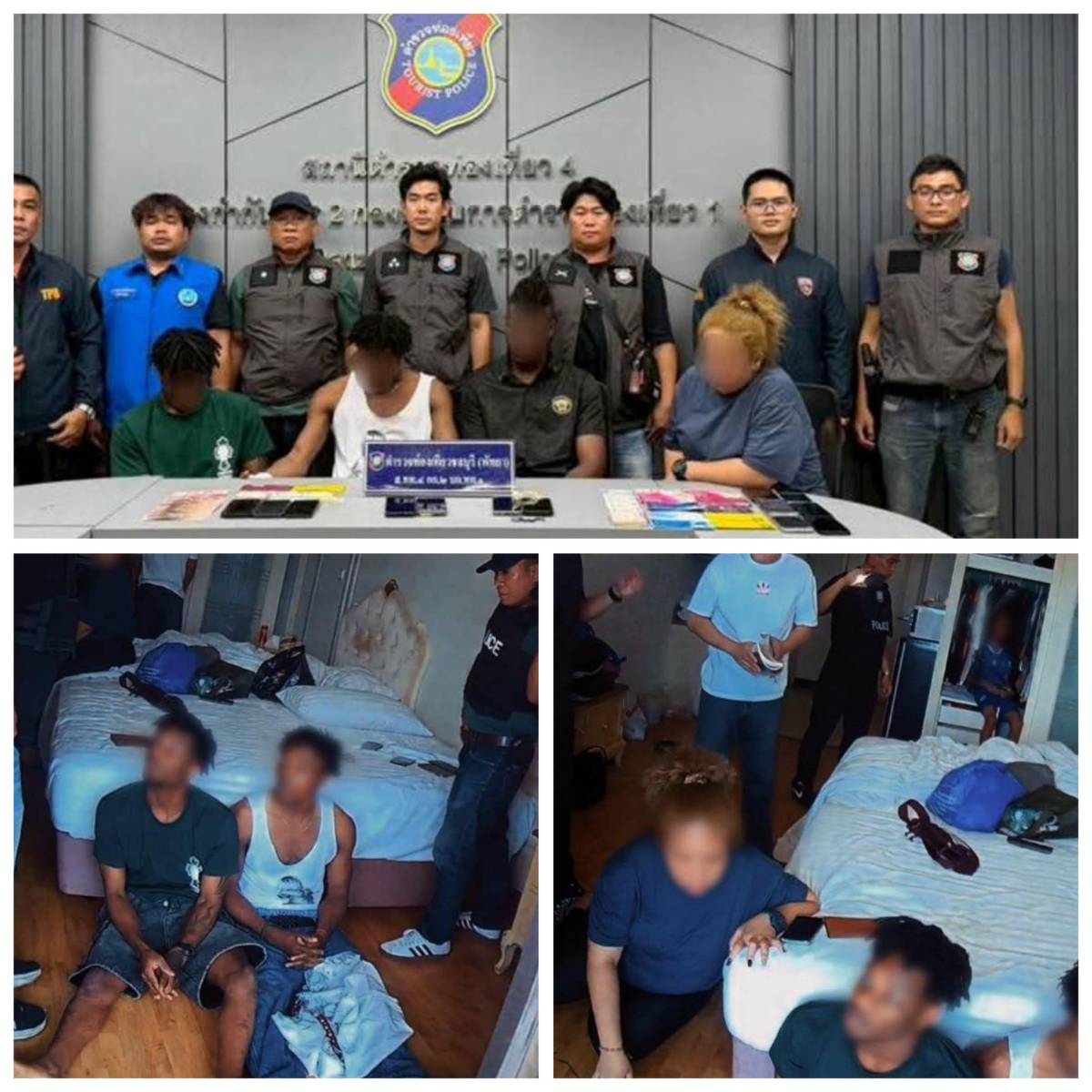 Thai police have arrested three Nigerian nationals and a Thai woman in Pattaya in connection with a...