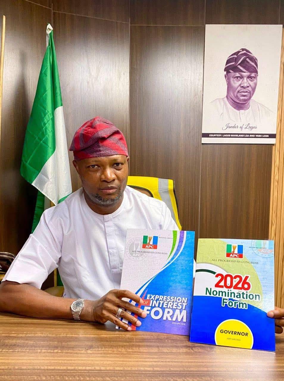 Dr. Abdul-Azeez Olajide Adediran has picked his nomination and expression of interest forms for APC...