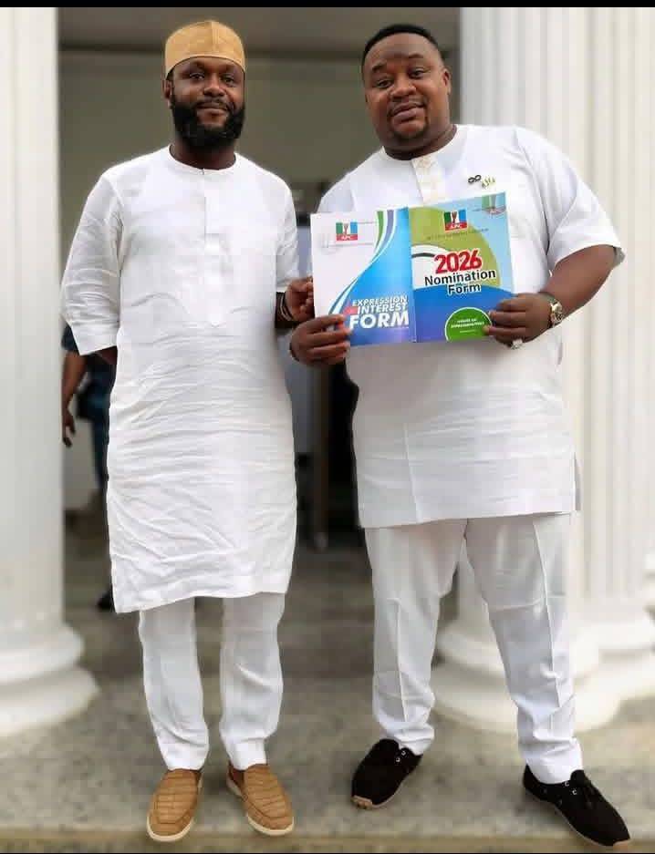 Paschal Okechukwu a.k.a Cubana Chiefpriest has picked up his House of Reps nomination forms