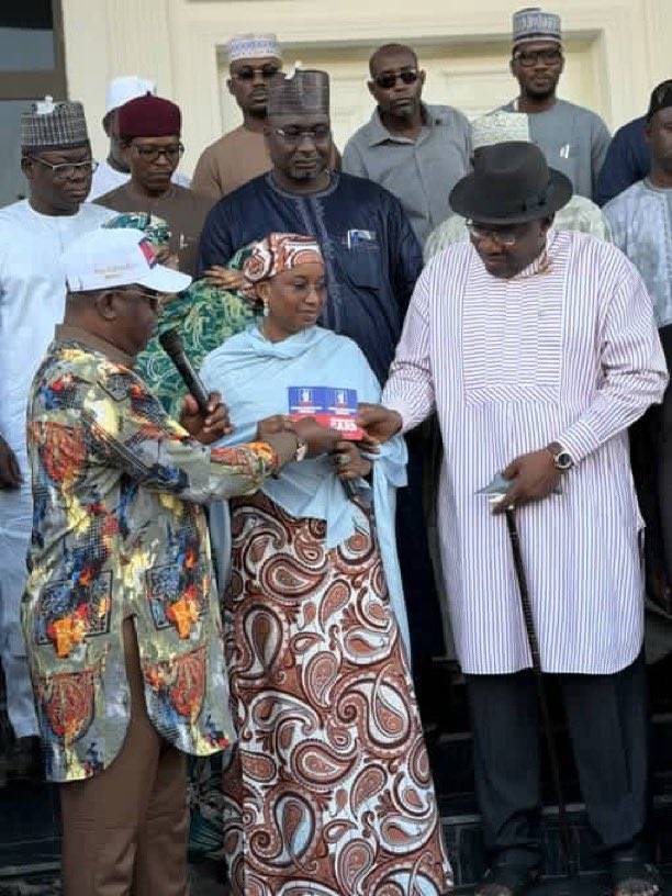Senator Aishatu Dahiru Binani has officially defected from ADC to NDC.
