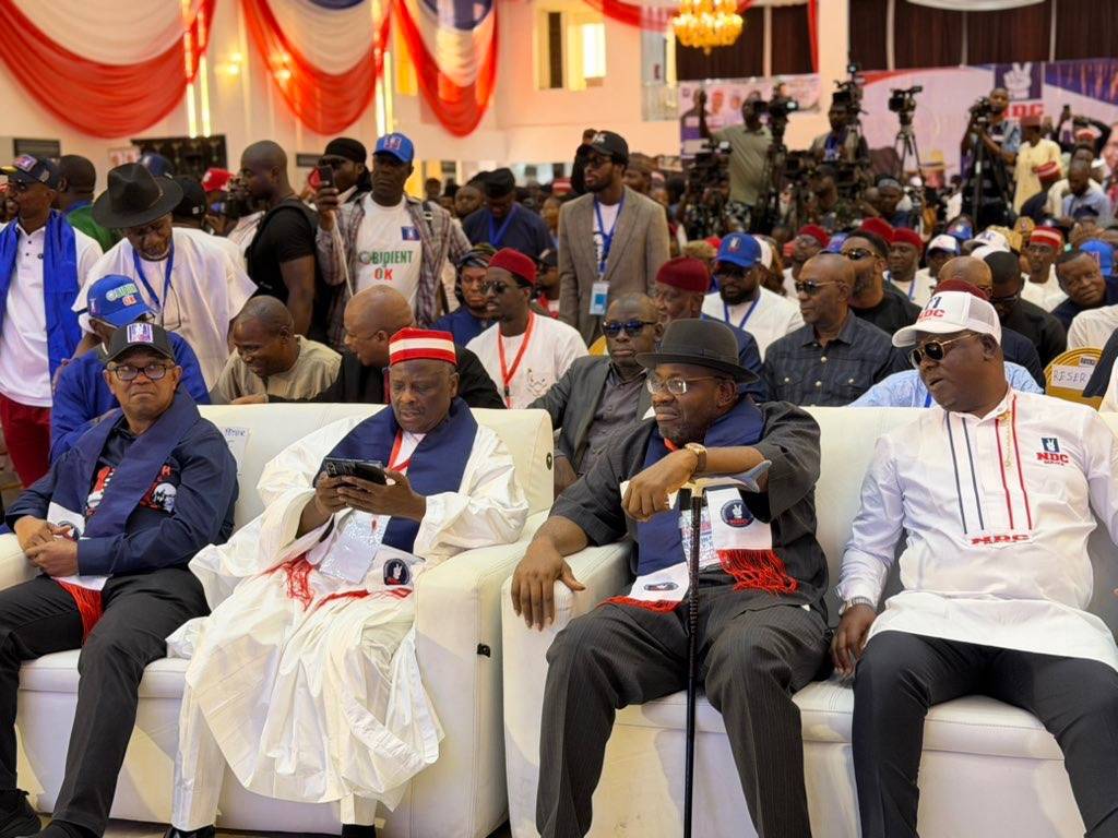 Photos from the ongoing NDC National Convention as Peter Obi, Rabiu Kwankwaso, Seriake Dickson and o...