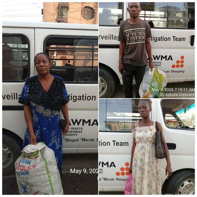 Lagos State Government has arrested some people for illegal waste dumping
