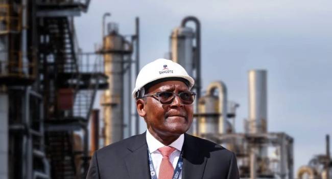 Africa richest man Aliko Dangote said he is targeting a $50 billion valuation for his refinery busin...