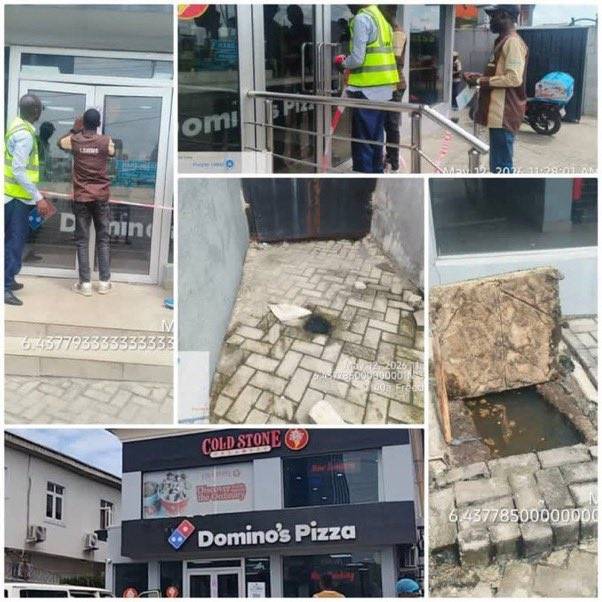 Lagos State Government seals Domino’s Pizza outlet over sewage discharge violation