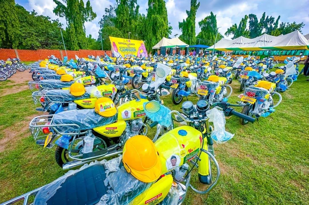 Lawmaker donates 10 buses, 150 motorcycles for Governors Adeleke’s re-election