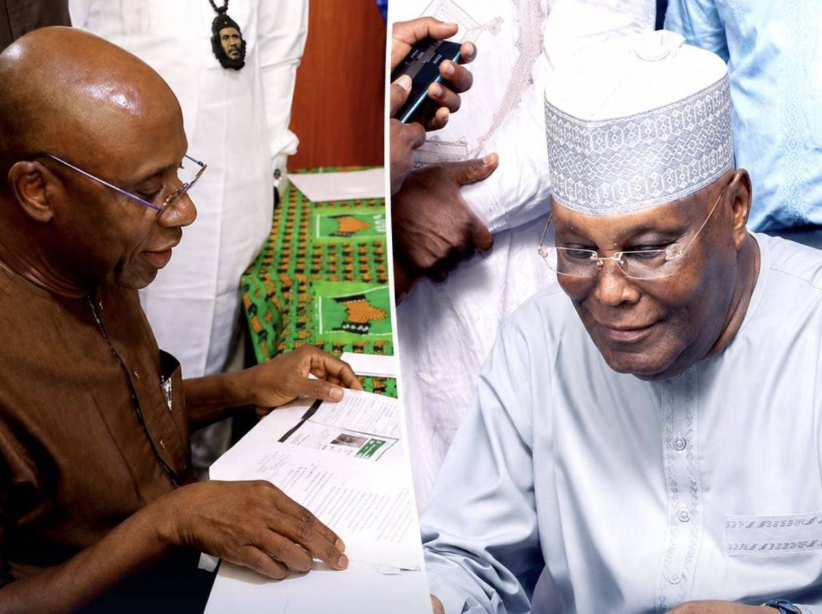 Atiku Abubakar and Rotimi Amaechi Submit ADC Presidential Nomination Forms