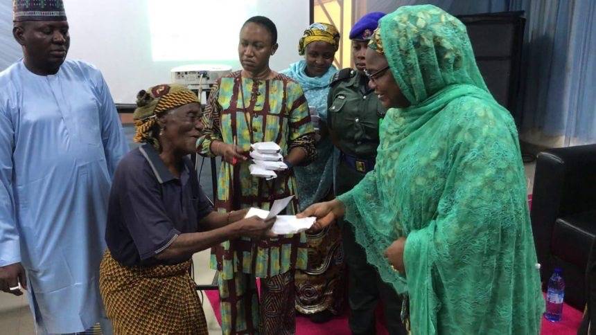 An 80-year-old woman, Aishat Bisallah, who is a farmer and petty trader, was among the 250 beneficia...