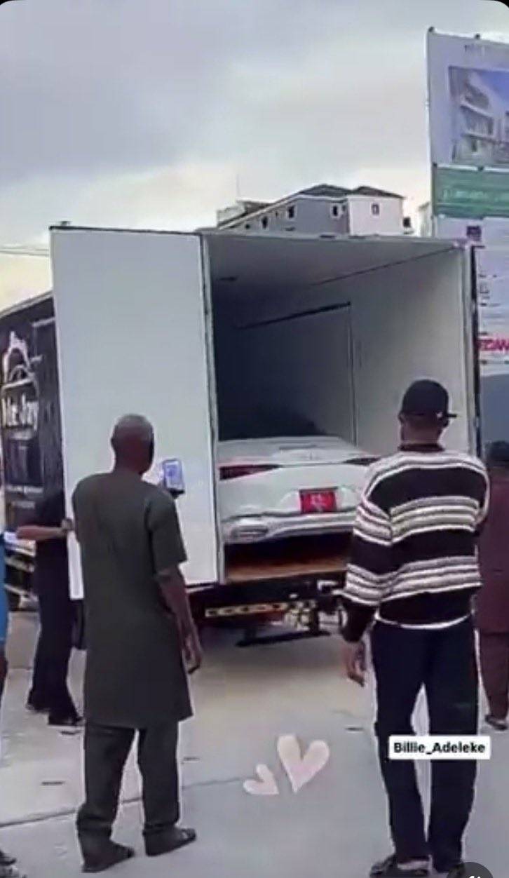 Davido receives his brand-new Mercedes‑Maybach SL 680 Monogram in Lagos.