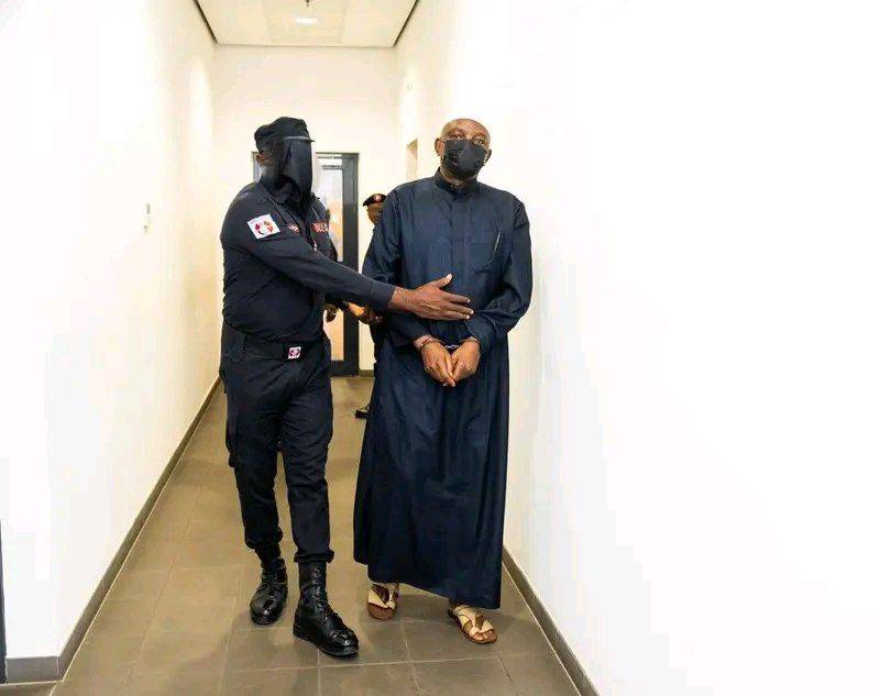 EFCC release official photos of former Minister of Power Saleh Mamma in handcuffs after his arrest