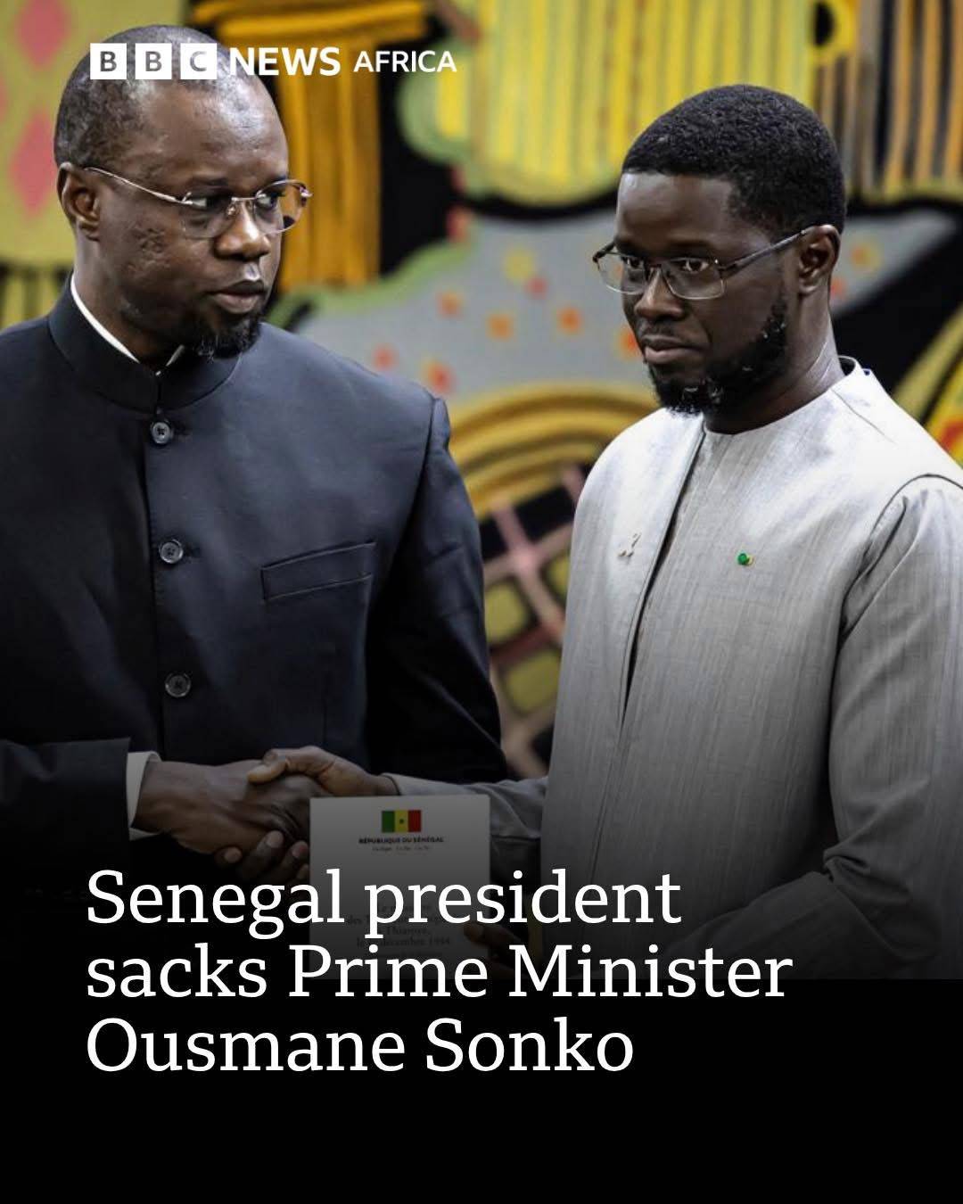 Senegal President Bassirou Diomaye Faye on Friday sacked Prime Minister Ousmane Sonko and dissolved...