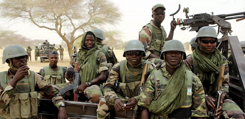 Nigerian Soldiers has eliminated 12 terrorists along Nigeria–Cameroon border in Borno state