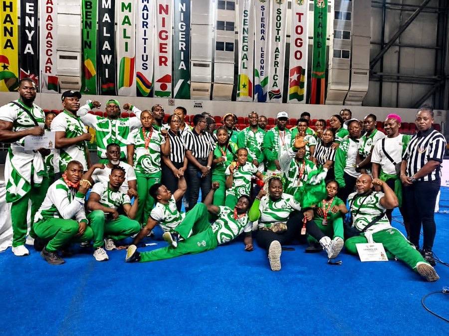 This Nigerian Team finished fourth with 25 medals at the concluded 15th Africa Armwrestling Champion...