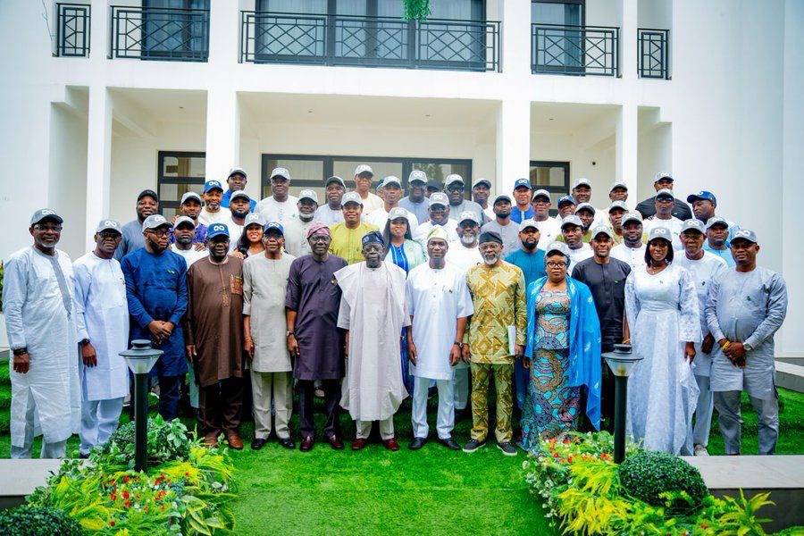 President Bola Tinubu met with the Lagos State Guber and House of Assembly Candidates in his home