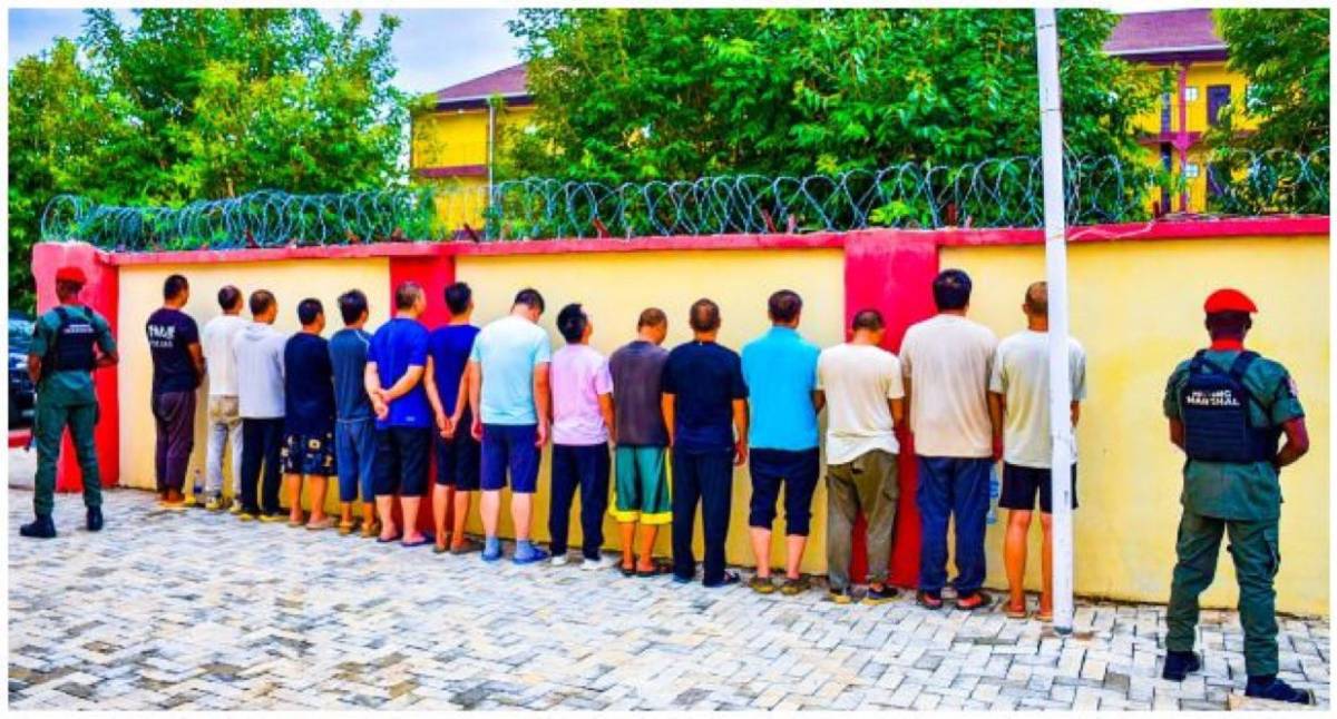 NSCDC arrest and Arraigns 15 Chinese Nationals and Nine Nigerians for Illegal Mining
