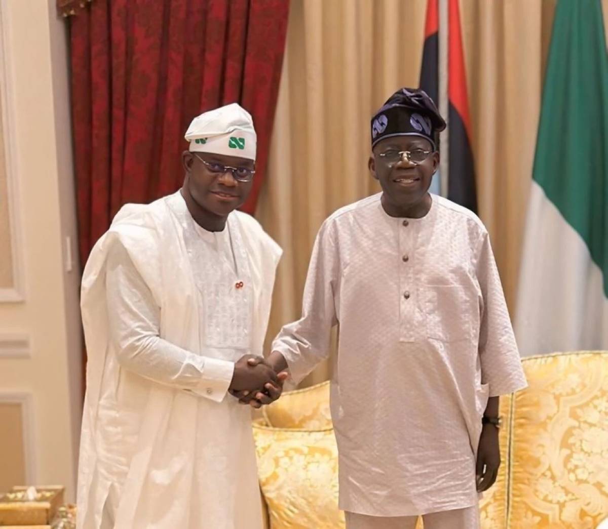 Yahaya Bello pays an Eid homage visit to President Bola Tinubu.