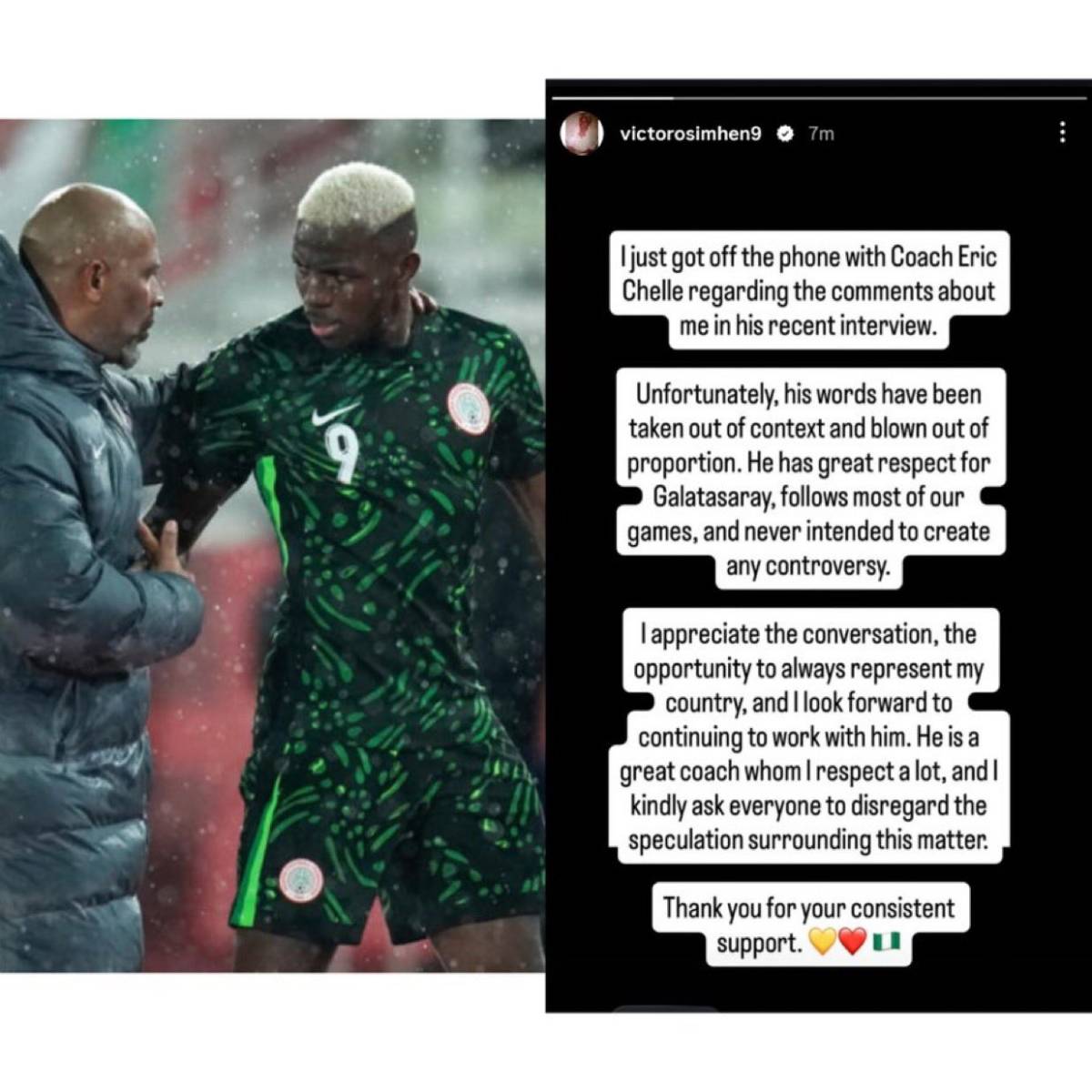 Nigerian 🇳🇬 football star ⭐️ Victor Osimhen has released an official statement in response to comme...