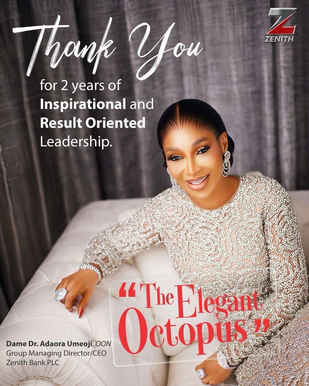 Dame Dr. Adaora Umeoji celebrates 2 years as GMD/CEO Zenith Bank PLC