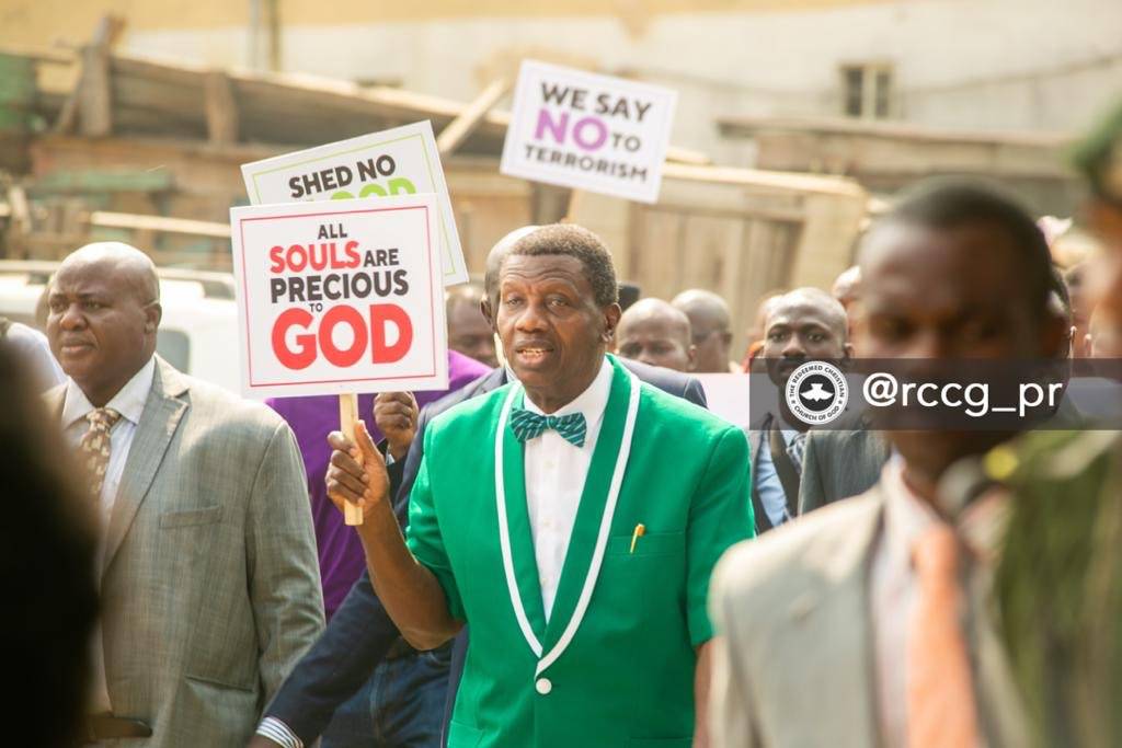 RCCG says a viral photograph of Pastor Adeboye has been wrongly linked to protest that happened duri...