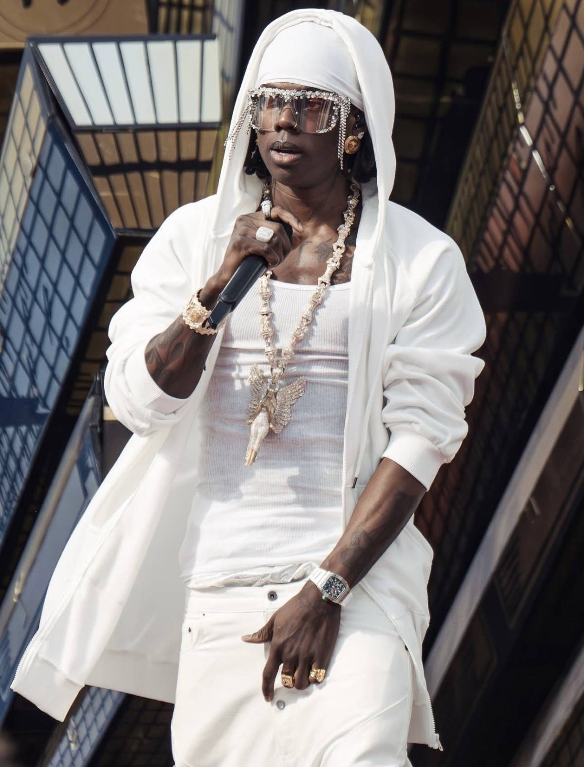 Photos of Nigerian singer Rema performing at the FIFA WorldCup 2026 in USA πΊπΈ