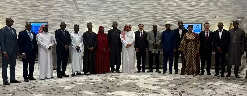Former INEC chairman, Professor Mahmood Yakubu, has arrived in Doha to assume duties as Nigeria’s 🇳🇬...