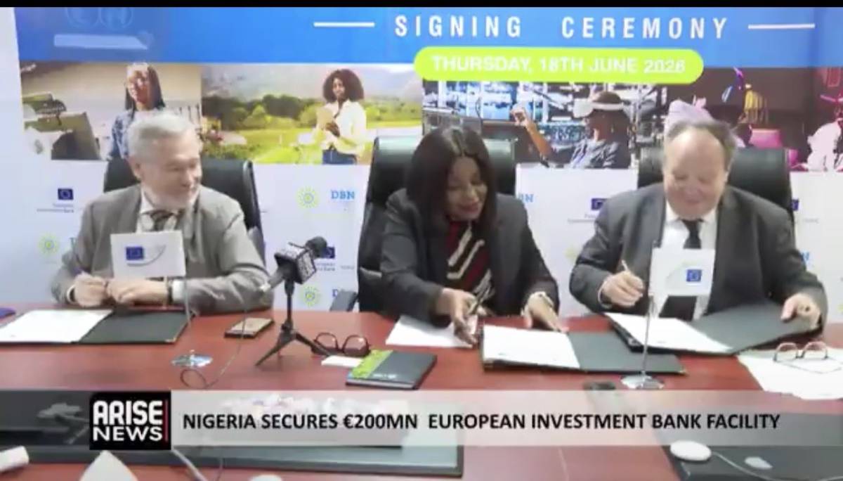 Nigeria has signed a €200 million financing agreement with the European Investment Bank to boost sma...