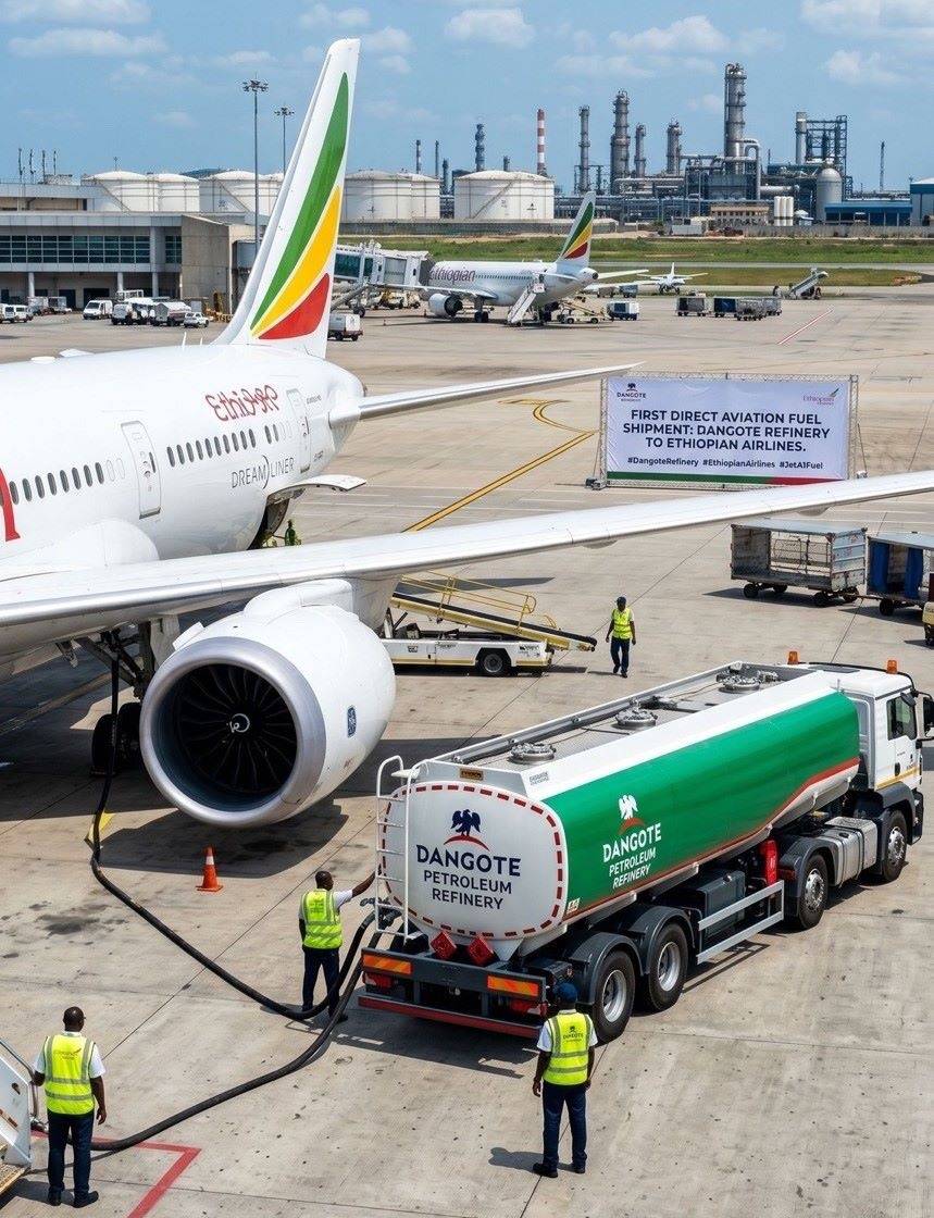 The Dangote Petroleum Refinery has reduced its gantry price for jet fuel, to N1,450 per litre