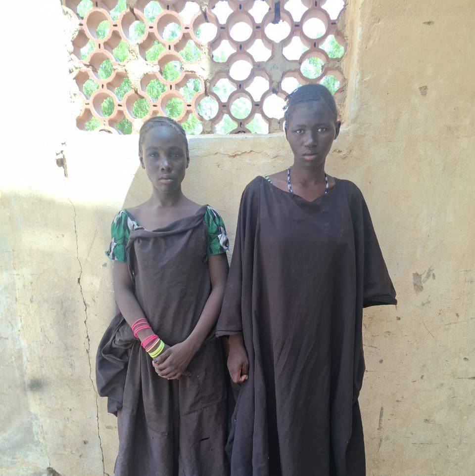 Two teenage girls believed to be family members of ISWAP terrorists have surrendered to troops of th...