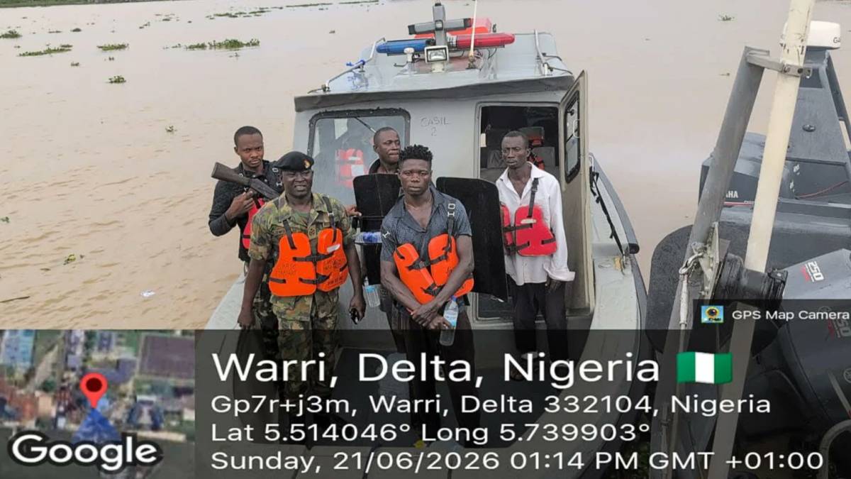 Nigerian Navy had rescued three passengers from a capsized boat in Delta State