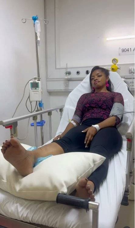 Nollywood Actress Omeche Oko hospitalised after on-set motorcycle crash