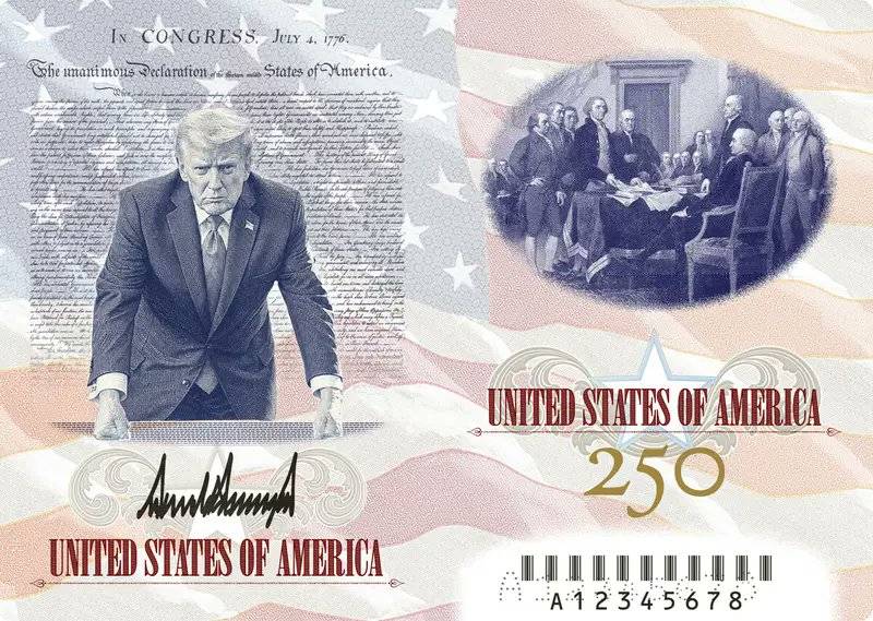 Donald Trump unveils new USA πΊπΈ passport with picture of himself