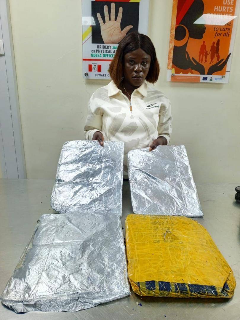 NDLEA Nabs 38-year-old businesswoman, Iwebema Ogechi Peace With Cocaine and Seizes N12.4bn Worth Of...