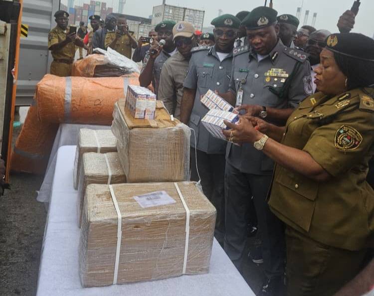 The Nigeria Customs Service has intercepted fake NAFDAC-labelled medicines, illicit drugs and expire...