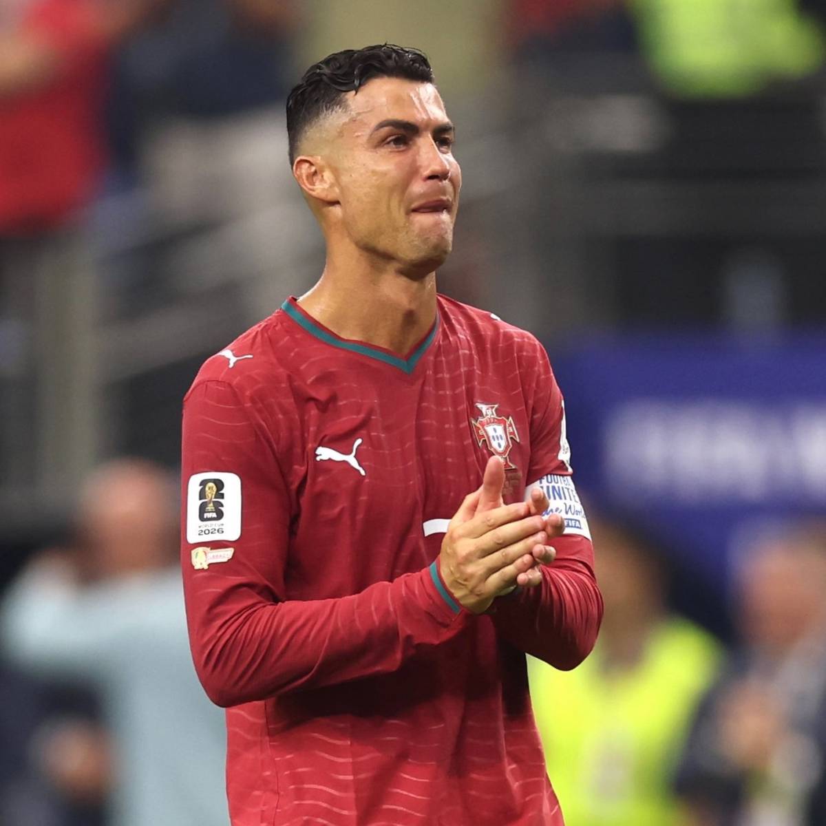 Ronaldo in tears after Portugal got eliminated from the World Cup