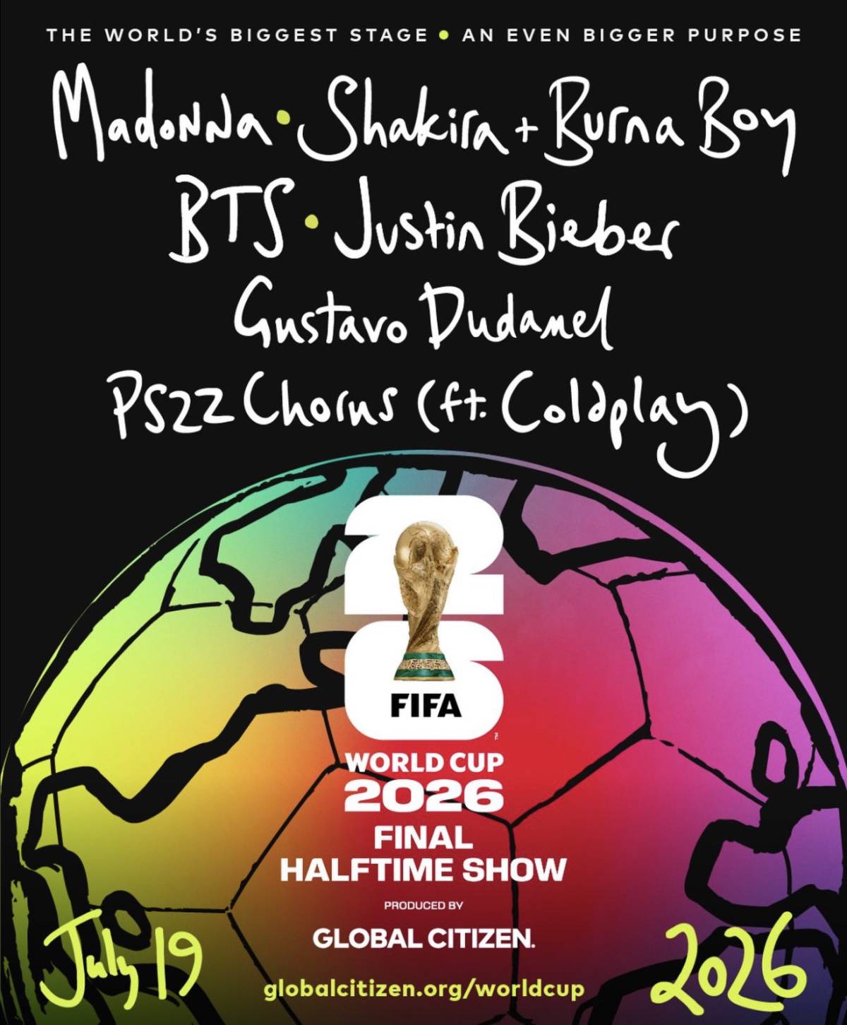 Burna Boy is set to perform at the FIFA World Cup 2026 Final Halftime Show alongside superstars Mado...