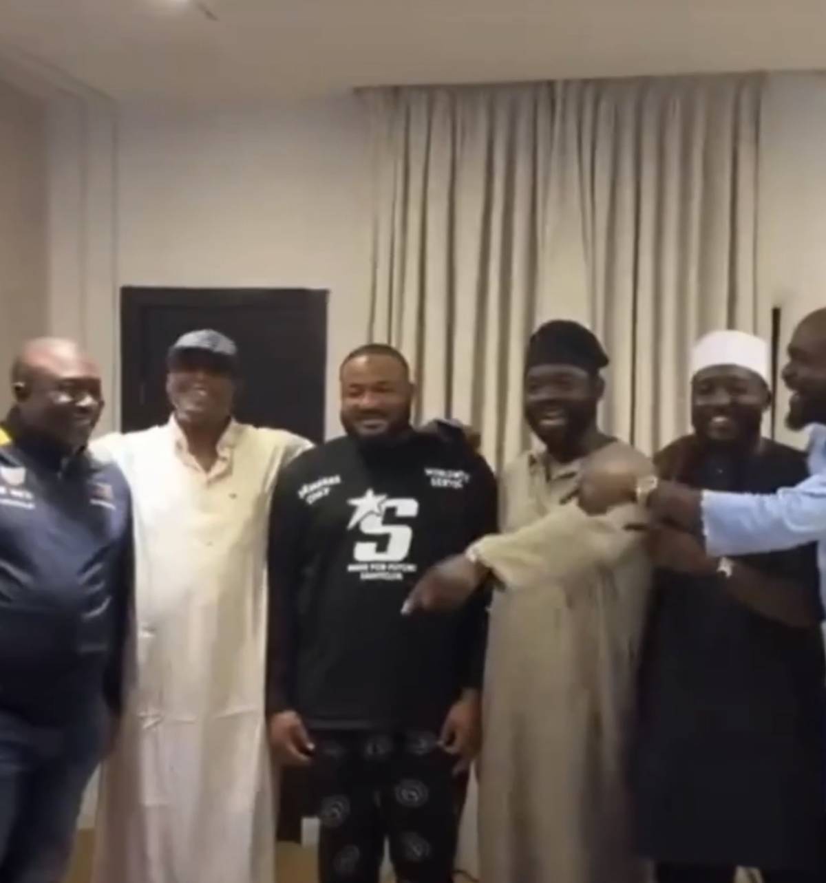 Sam Larry Makes First Public Appearance Following Car crash