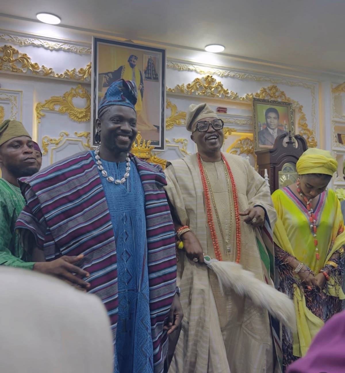 Verydarkman gets new Title; Atayese One of Nigeria, Orisha Nla and Wear Aso Oke as he Was Given a Ne...