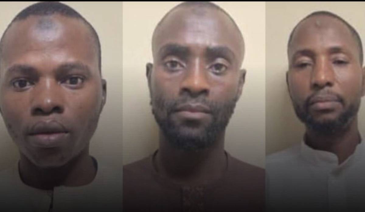 The Faces of the 3 of those bandits arrested and arraigned in connection with the Oyo School childre...