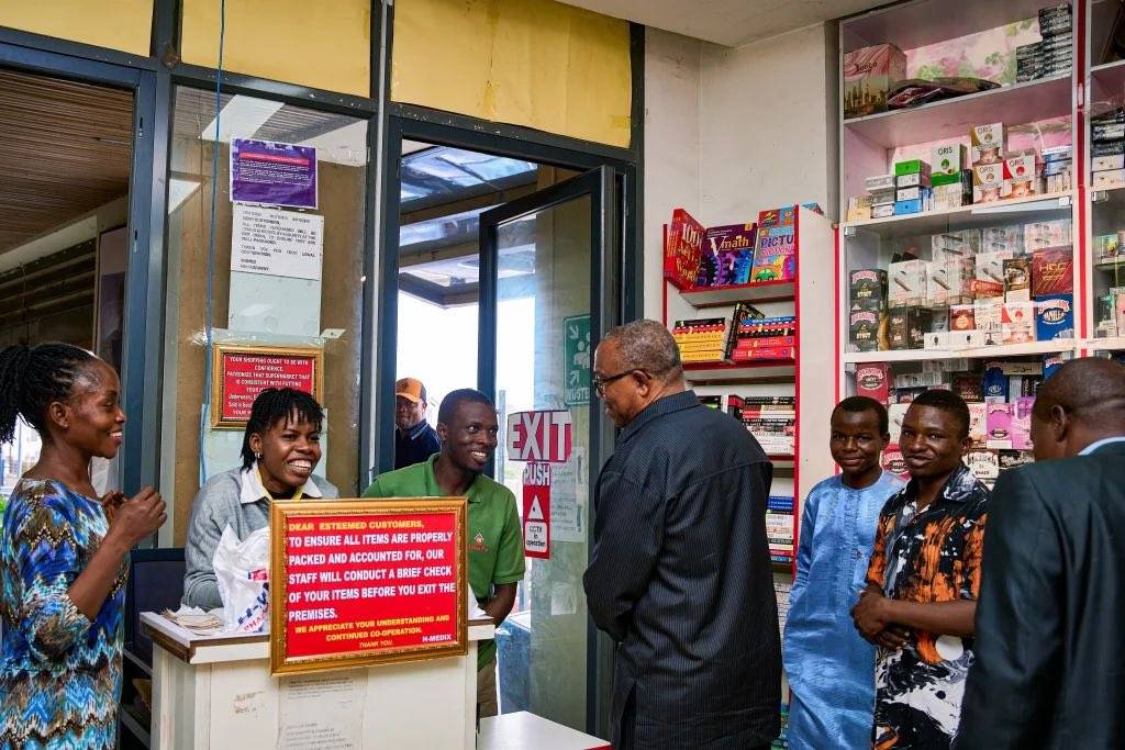 Photos surface of Peter Obi shopping at a super market