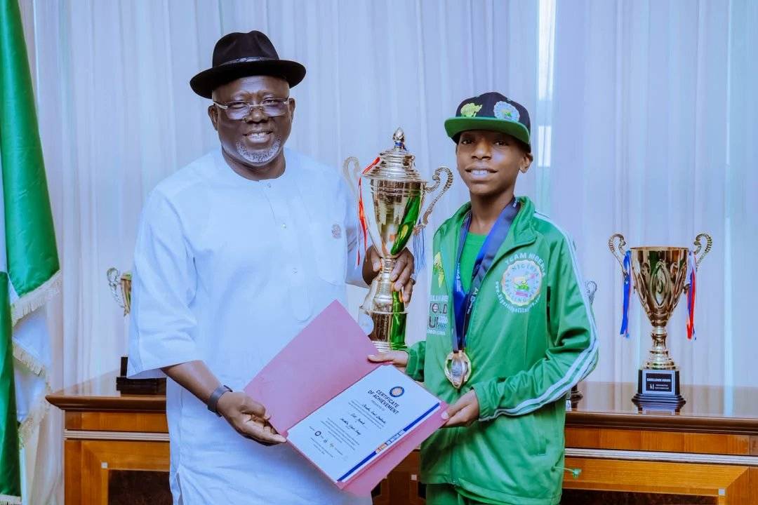 Delta State Governor, Sheriff Oborevwori, today rewarded Great Chinedu Okediachi with N20 million fo...